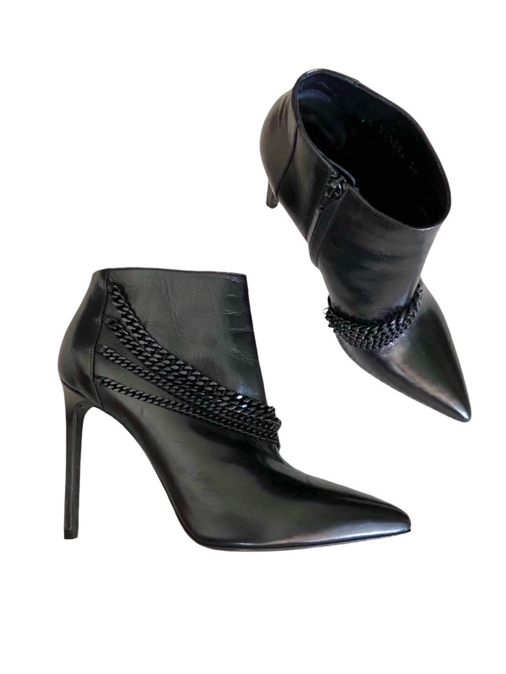 Saint Laurent Black Leather Ankle e